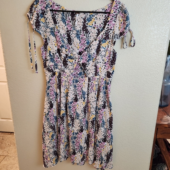 Free People Floral Cut out Boho Summer Dress XS - Picture 5 of 11